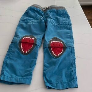 Mini Boden Shark Zip Off Pants/Shorts 3Y
